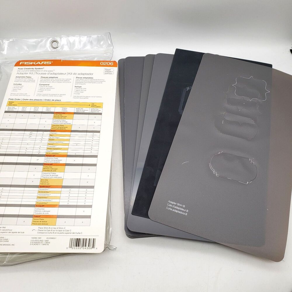 Fiskars Fuse Creativity System Adapter Kit Adaptable Plates Cutting Base Plate